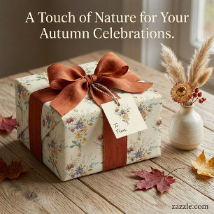 Wildblumen im Herbst Geschenkpapier