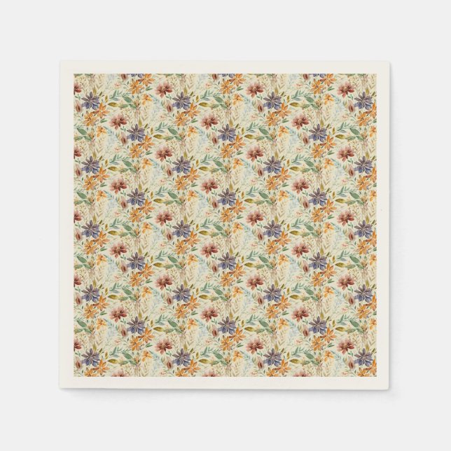 Wildblumen im Herbst Serviette (Vorderseite)
