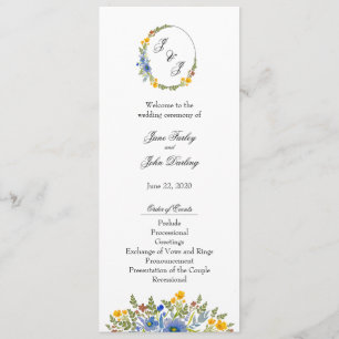 Wildblumen im Primärfarbprogramm Programm