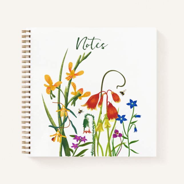 Wildblumen im Sommer Notizbuch (Vorderseite)