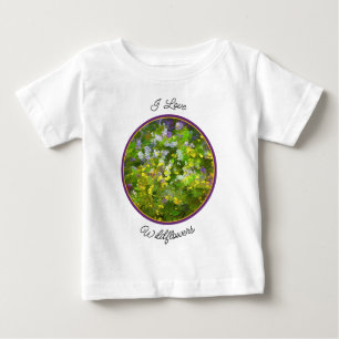 Wildblumen Impasto Malerei - Originelle Blume Kuns Baby T-shirt