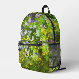 Wildblumen Impasto Malerei - Originelle Blume Kuns Bedruckter Rucksack
