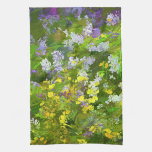 Wildblumen Impasto Malerei - Originelle Blume Kuns Handtuch