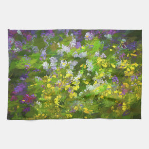 Wildblumen Impasto Malerei - Originelle Blume Kuns Handtuch