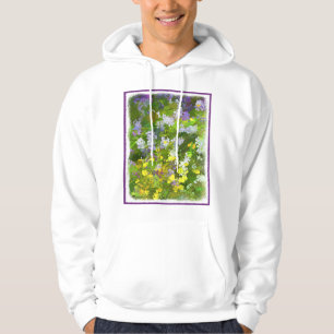 Wildblumen Impasto Malerei - Originelle Blume Kuns Hoodie