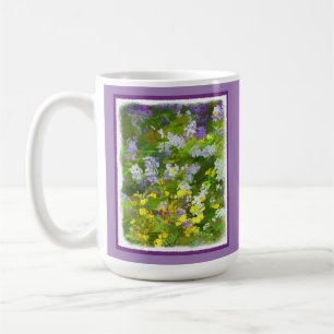 Wildblumen Impasto Malerei - Originelle Blume Kuns Kaffeetasse