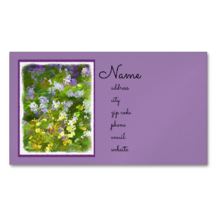 Wildblumen Impasto Malerei - Originelle Blume Kuns Magnetische Visitenkarte