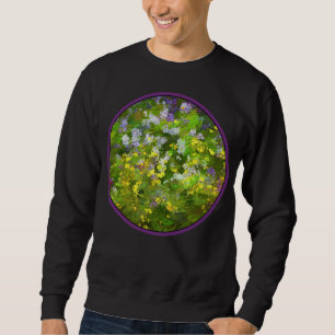 Wildblumen Impasto Malerei - Originelle Blume Kuns Sweatshirt