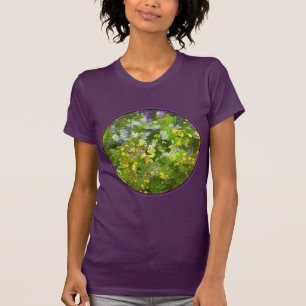 Wildblumen Impasto Malerei - Originelle Blume Kuns T-Shirt
