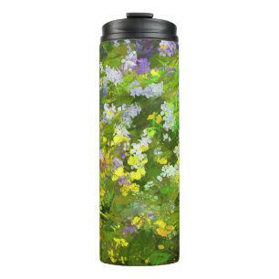 Wildblumen Impasto Malerei - Originelle Blume Kuns Thermosbecher