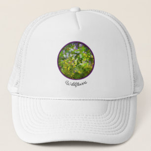 Wildblumen Impasto Malerei - Originelle Blume Kuns Truckerkappe