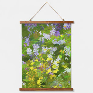 Wildblumen Impasto Malerei - Originelle Blume Kuns Wandteppich Mit Holzrahmen