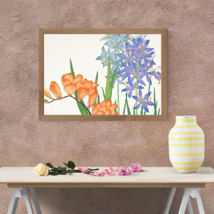 Wildblumen in Aquarellfarben - blühende Camas Fotodruck