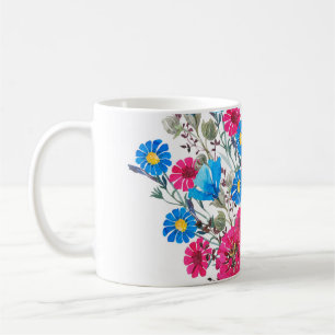 Wildblumen in Aquarellfarben Kaffeetasse