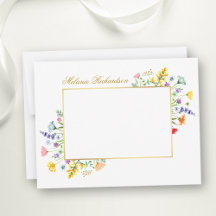 Wildblumen in Aquarellfarben Personalisiert