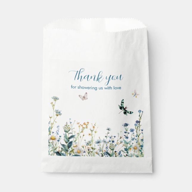 Wildblumen in Blütendusche Geschenktütchen (Vorderseite)