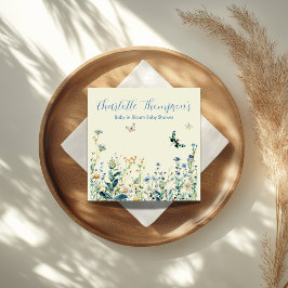 Wildblumen in Blütendusche Serviette