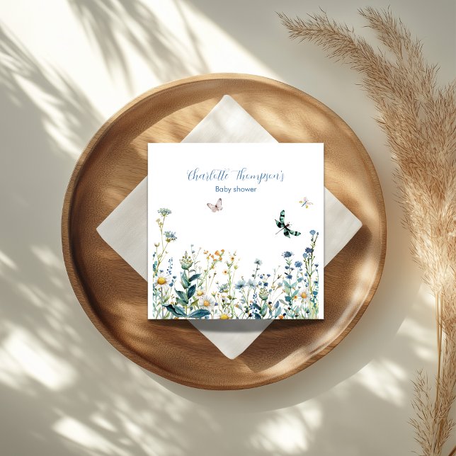 Wildblumen in Blütendusche Serviette (Von Creator hochgeladen)