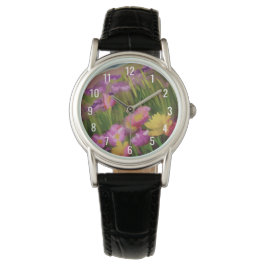 Wildblumen in der Abenddämmerung Armbanduhr