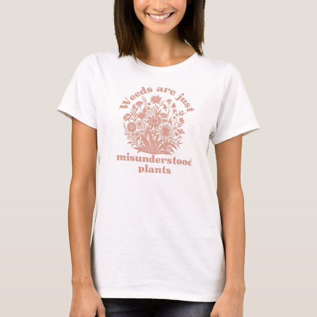 Wildblumen in Gärtnern zitieren Frauenquote T-Shirt (Vorderseite)