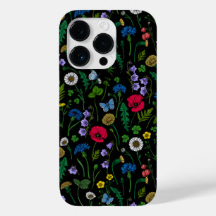 Wildblumen in schwarz Case-Mate iPhone 14 pro hülle