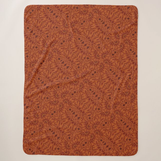 Wildblumen in Schwarz und Gold 17 Sherpadecke (Vorderseite)
