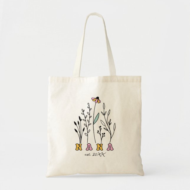 Wildblumen ins Jahr New Nana Tragetasche (Vorne)