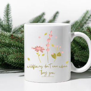 Wildblumen ist es egal, wo sie wachsen kaffeetasse