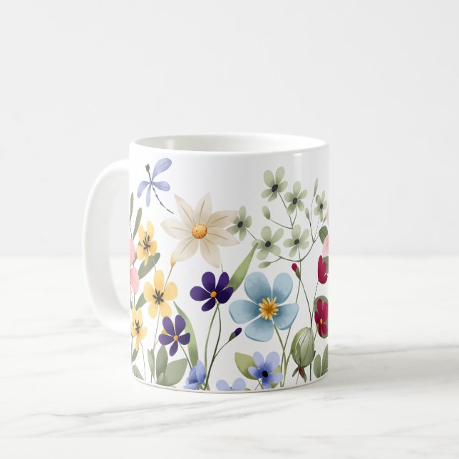 Wildblumen Kaffeetasse (Vorderseite Links)