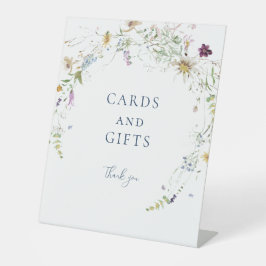 Wildblumen Karten und Geschenke Brautparty Sockelschild