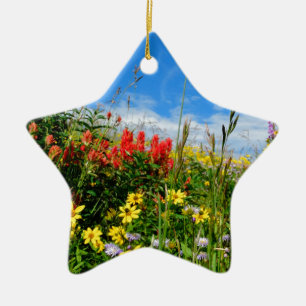Wildblumen Keramik Ornament