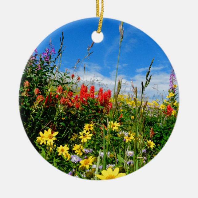 Wildblumen Keramikornament (Vorne)