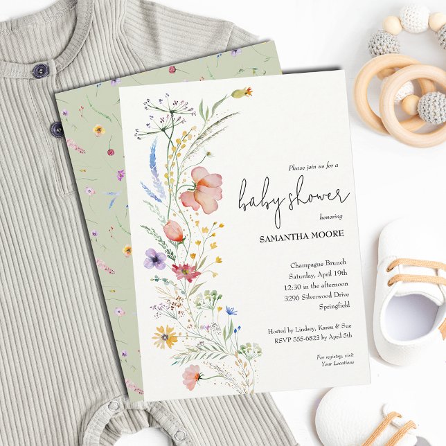 Wildblumen Kinderdusche Einladung (Von Creator hochgeladen)