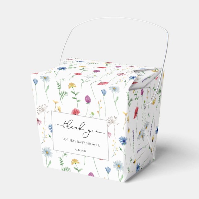 Wildblumen Kinderdusche Geschenkschachtel (Vorderseite)