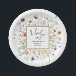 Wildblumen Kinderdusche Pappteller<br><div class="desc">Stilvolle Baby Dusche Rundpapier Teller mit eleganten Aquarellrahmen und edlen Buchstaben in der Wildblume. PASSENDE Artikel in unserer Sammlung.</div>