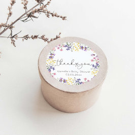 Wildblumen Kinderdusche Runder Aufkleber