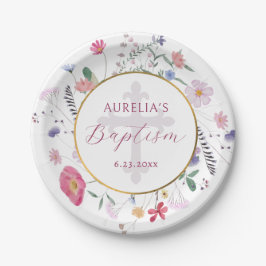 Wildblumen Kreislauftaufe Pappteller