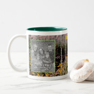 Wildblumen Kunst Erstellen Sie Ihr eigenes Foto Zweifarbige Tasse