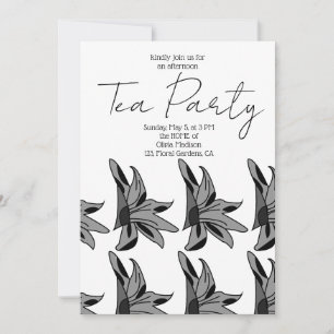 Wildblumen Kunst Tee Party Einladung