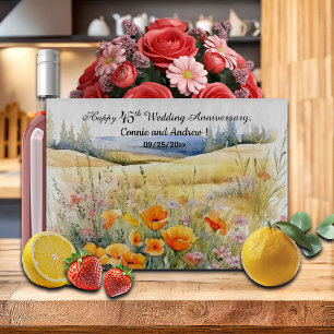 Wildblumen Landschaft 45. Hochzeitstag Schneidebrett