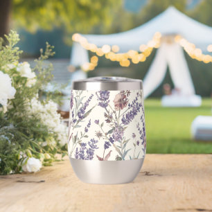 Wildblumen-Lavendel-Boho-Botanik-Blumenmuster