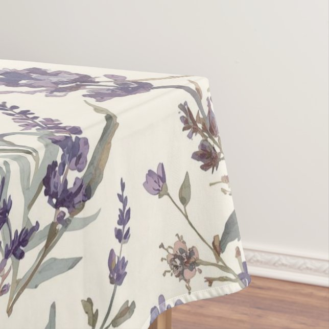 Wildblumen-Lavendel-Boho-Botanik-Blumenmuster Tischdecke (Beispiel)