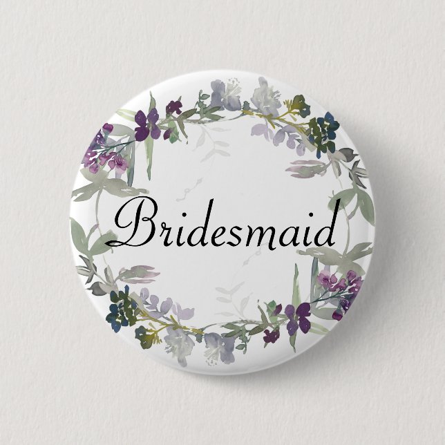 Wildblumen Lavendel Button (Vorderseite)