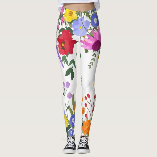 Wildblumen Leggings (Vorderseite)