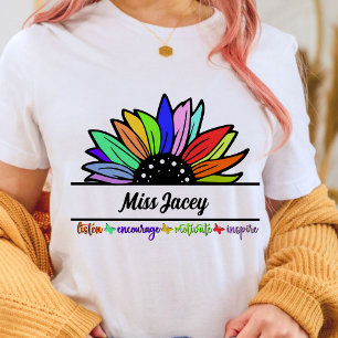 Wildblumen Lehrer Wertschätzung, Zolllehrer T-Shirt