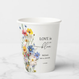 Wildblumen Liebe ist in Bloom Brautparty Pappbecher