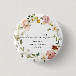Wildblumen Liebe ist in Bloom Button