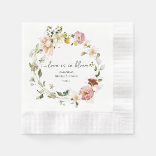 Wildblumen Liebe ist in Bloom Serviette