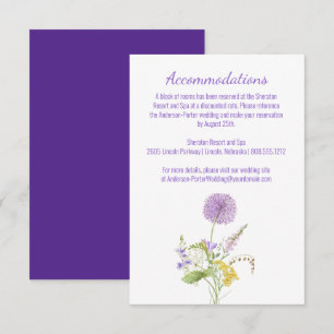 Wildblumen Lila Allium Floral Einschließung Begleitkarte