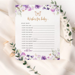 Wildblumen lila Goldschmetterlingswünsche für Klei